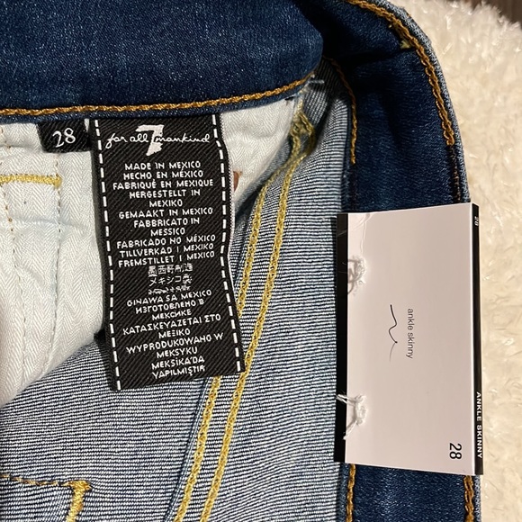 🌟NWT🌟 7 For All Mankind Ankle Skinny Gwenevere size 28! - Picture 4 of 10